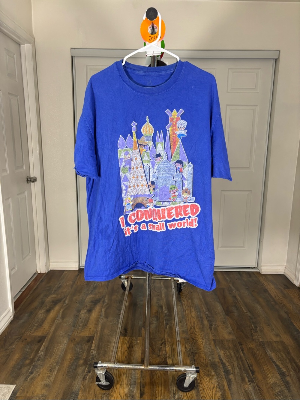 Royal Blue Short-Sleeve Graphic Tee - 'I Conquered It's a Small World'